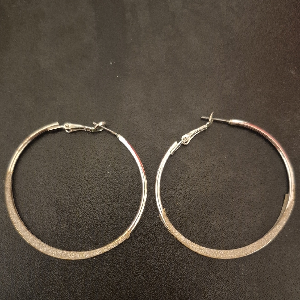 Elegant Silver Hoop Earrings